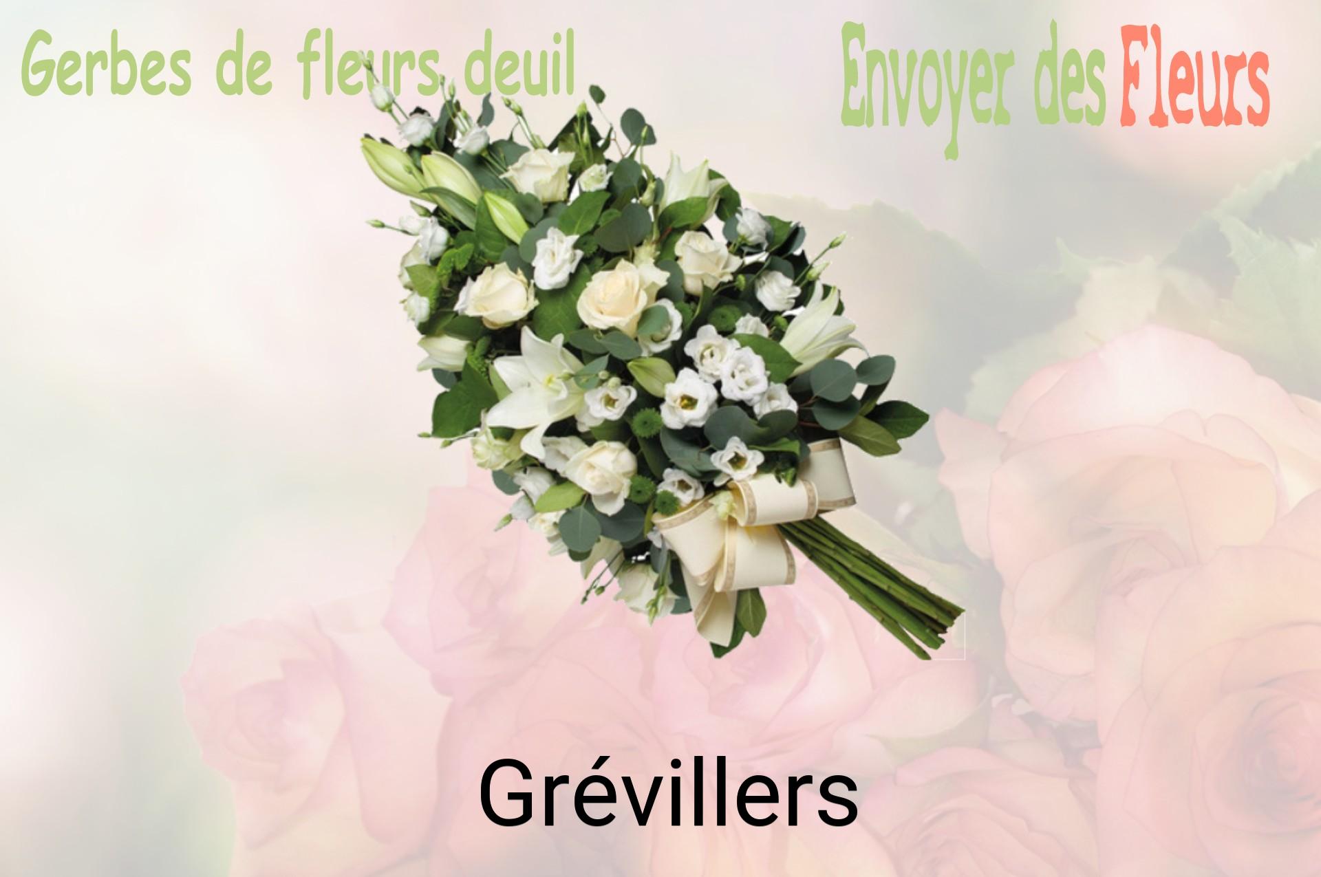 Gerbe de fleurs de deuil livrée à Grévillers